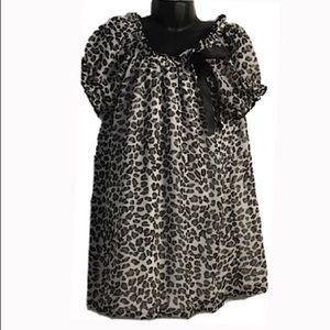 👛 🆕Tempted Girls Lined Leopard Balloon Top, L